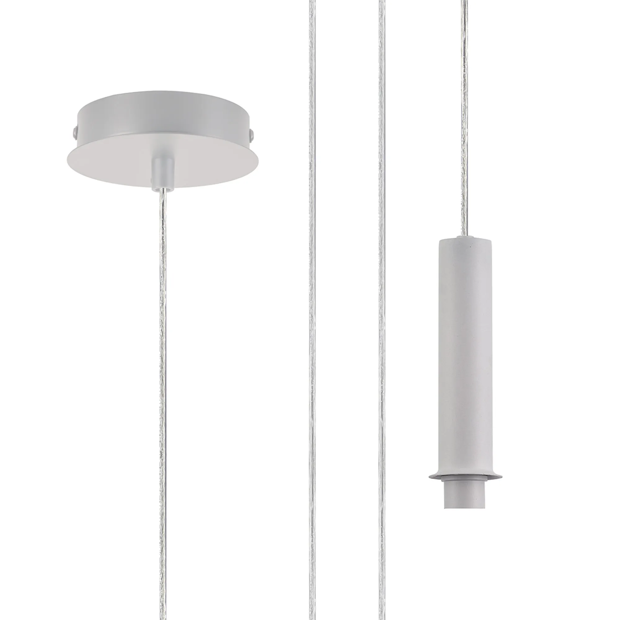 D1052WH  Wick 5m Single Pendant (FRAME ONLY), 1 x G9, Satin White